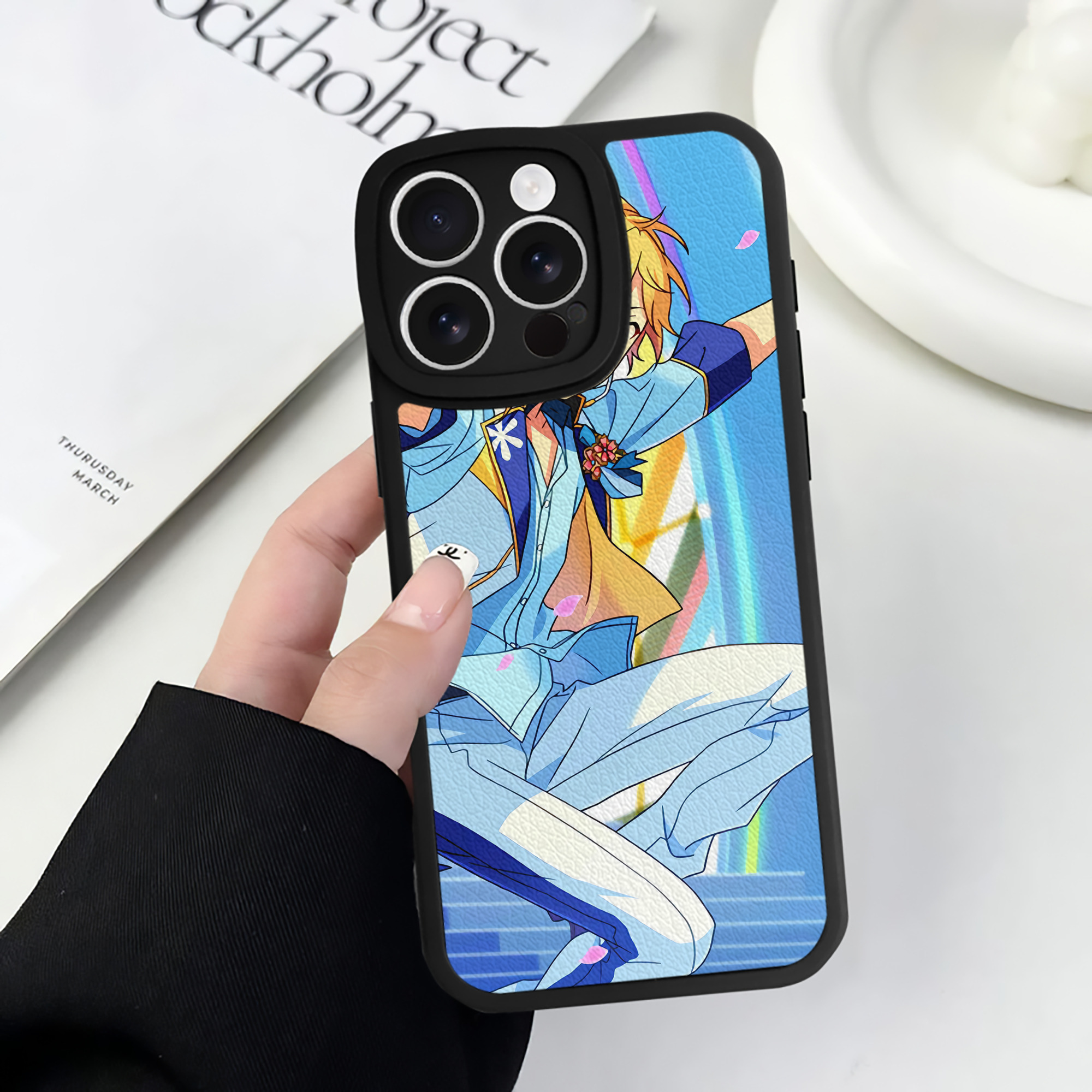（画像用） あんさんぶるスターズ! Ensemble Stars 【iPhone 16シリーズ対応】シリコンスマホケース（レザー調） 材質：シリコン